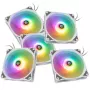120mm PWM behuizingsventilator-pack BitsPower Notos RGB — wit, 5-pack (BPTA-FX1812NTWH-5)