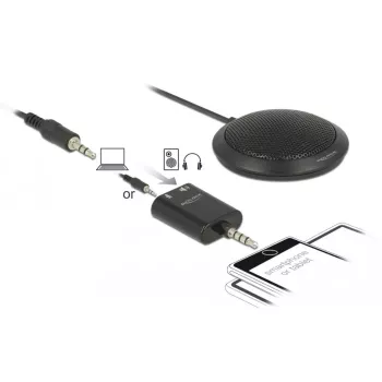 Tafelmicrofoon DeLOCK 65873 zwart