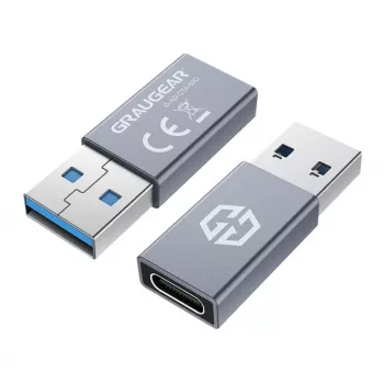Adapter GRAUGEAR G-AD-CTA-10G USB-A naar USB-C zilver