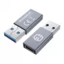 Adapter GRAUGEAR G-AD-CTA-10G USB-A naar USB-C zilver