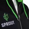 GamersWear SPROUT Basic zip-hoodie maat M zwart/groen