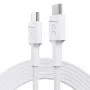 USB-C-naar-USB-C-kabel Green Cell KABGC29W 2 m, USB 3.2 Gen 1, 60 W PD, gevlochten TPE, wit
