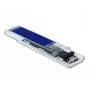SSD-behuizing DeLOCK 42620 externe behuizing voor M.2 NVMe PCIe SSD met USB Type-C-bus, transparant