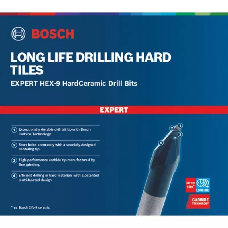 Bosch EXPERT HEX-9 HardCeramic boorset 5 stuks
