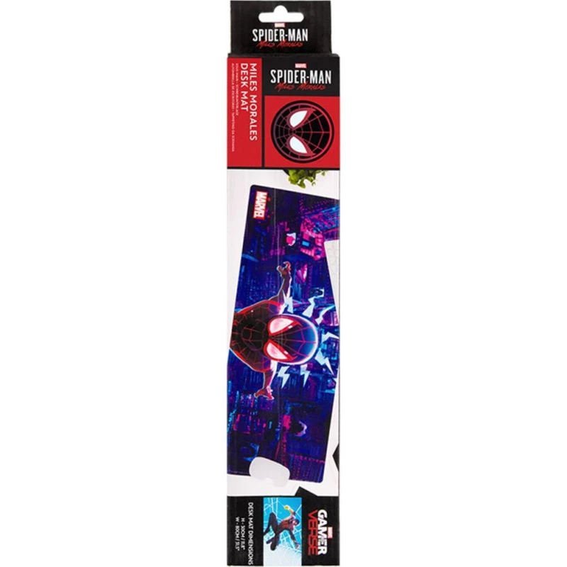 Bureaumat Paladone Spiderman Miles Morales – groot gaming-/werkblad, antislip onderkant
