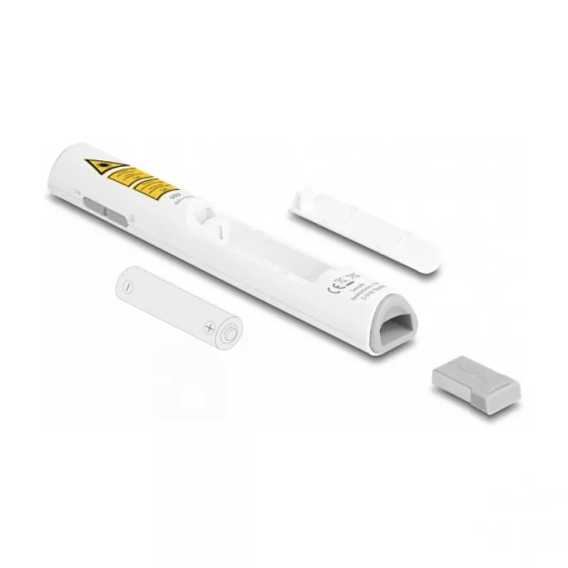 DeLOCK USB-laserpresenter wit draadloos USB RF Nano-ontvanger