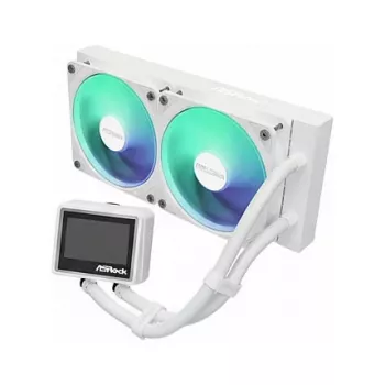 CPU-koeler ASROCK Challenger White 240 Digital — 240 mm AIO-vloeistofkoeler, wit