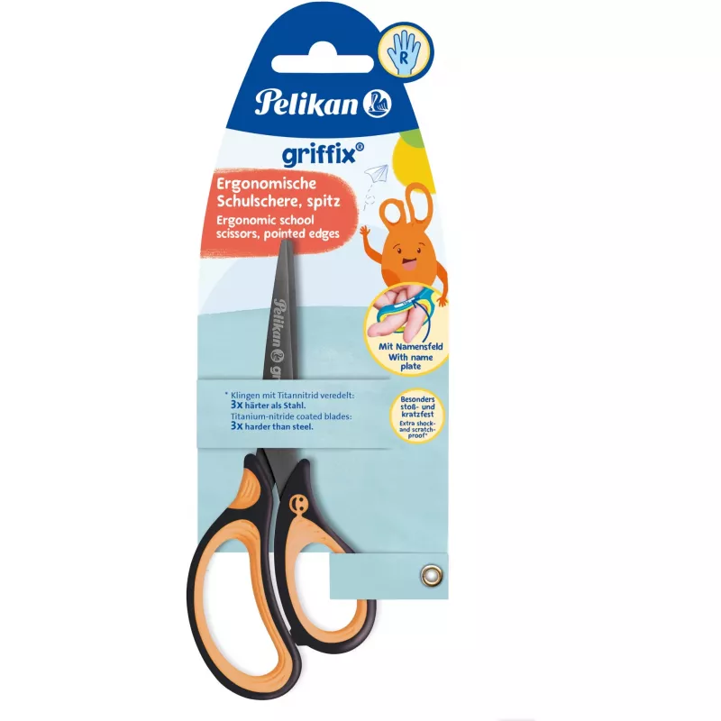 Pelikan Griffix Universal recht Cut zwart oranje Adult Single 819060