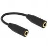 DeLOCK - audio-omkeeradapter - 4-polige mini-stekker (M) naar 4-polige mini-stekker (M) - 13cm - zwart (65896)