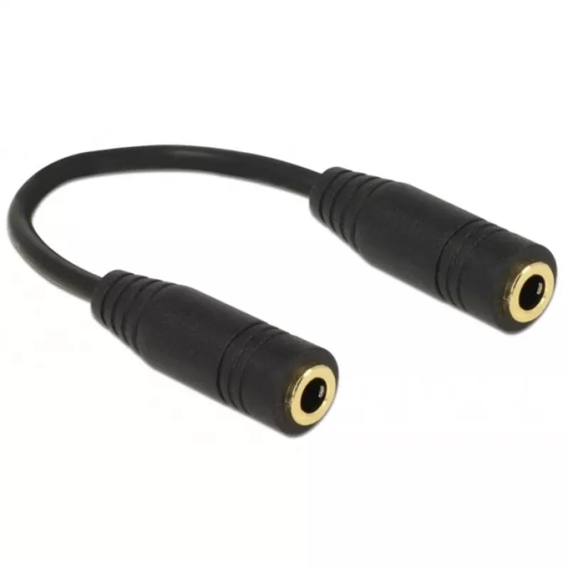DeLOCK - audio-omkeeradapter - 4-polige mini-stekker (M) naar 4-polige mini-stekker (M) - 13cm - zwart (65896)