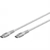 Goobay KAB USB-C (ST-ST) 2m verbindingskabel textielmantel wit USB-kabel USB 2.0 USB-C (70194)