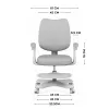 Bureaustoel mark adler Junior 4.6 grijs — compacte ergonomische werkstoel