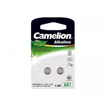 Alkaline knoopcel CAMELION AG1 / LR60 / LR621 / 364, 1,5 V, 2-pack
