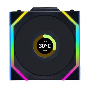 Lian Li UNI FAN SL Wireless LCD 120 zwart 3 stuks