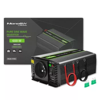 Qoltec Monolith spanningsomvormer auto 600 W 12 V