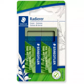 Gum Staedtler 526 80BK2 groen, 2-pack, latex- en ftalaatvrij