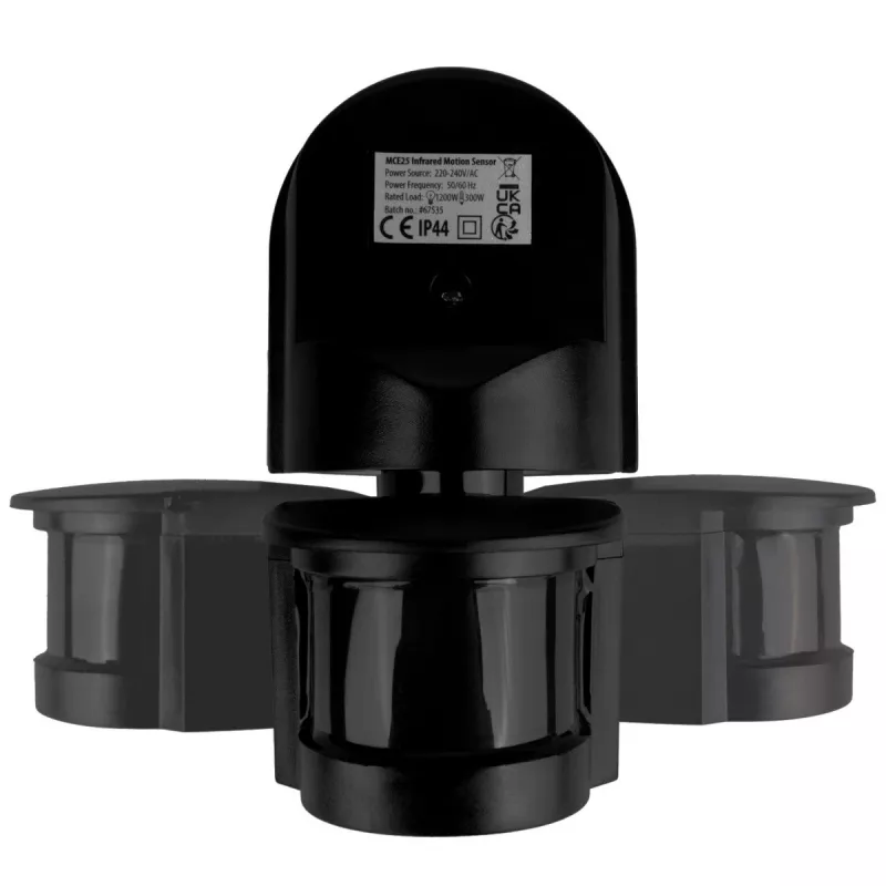 Bewegings- en schemersensor MACLEAN MCE25 B — bewegingsmelder met lichtsensor, wand-/plafondmontage