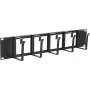 Kabelmanagementpaneel LOGON RAO115BL zwart aluminium 19 inch