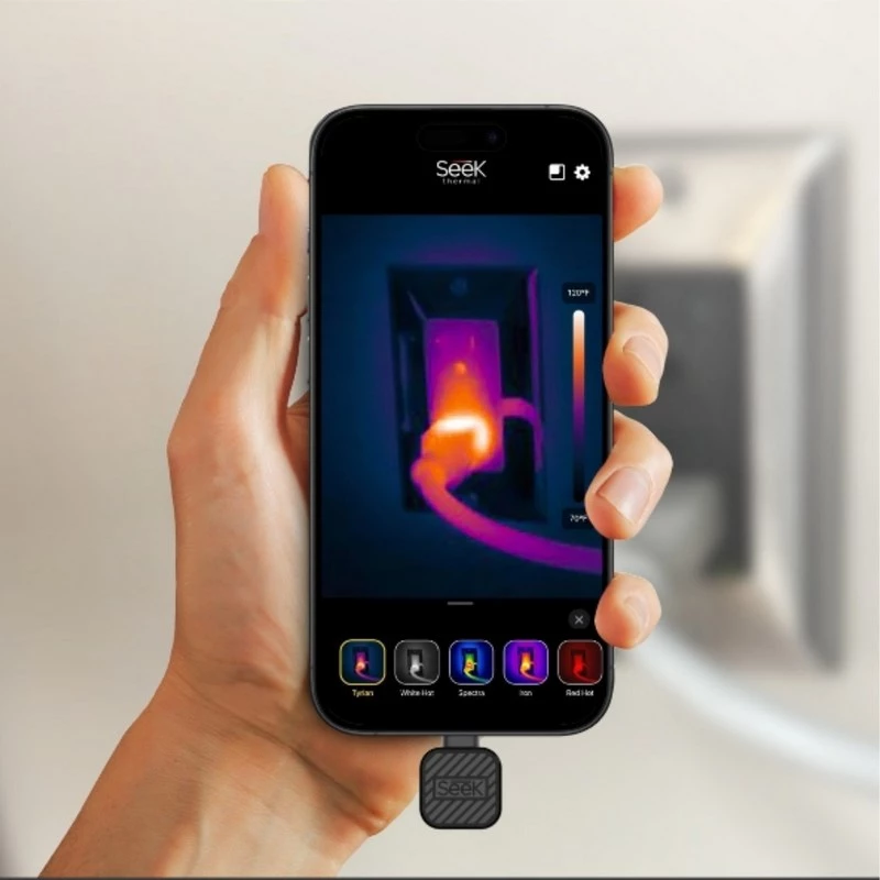 Seek Thermal Nano 200 CW-ABAX warmtebeeldcamera voor Apple iOS, USB-C, 200x150 px, 25 Hz, zwart