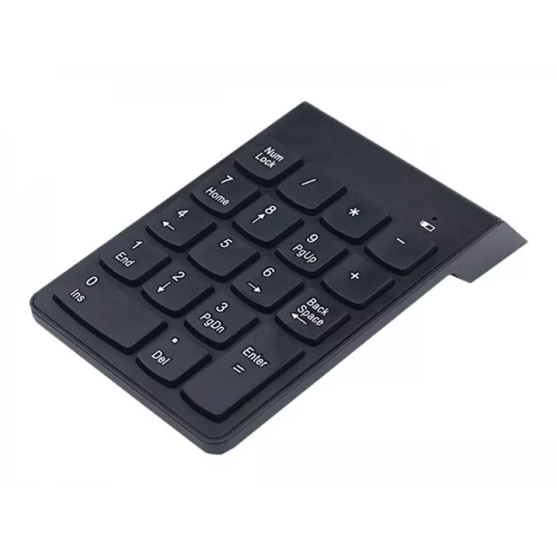 Gembird KPD-W-02 draadloos numeriek toetsenbord, 2,4 GHz, USB, 18 toetsen, zwart