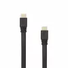 Sbox HDMI-HDMI 1.4 platte kabel M/M 1,5m HDMI-FLAT-15B zwart