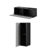 Cama gesloten opbergkast ROCO RO1 112/37/39 wit/zwart/wit