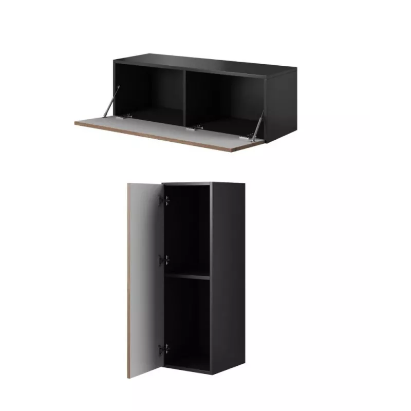 Cama gesloten opbergkast ROCO RO1 112/37/39 wit/zwart/wit