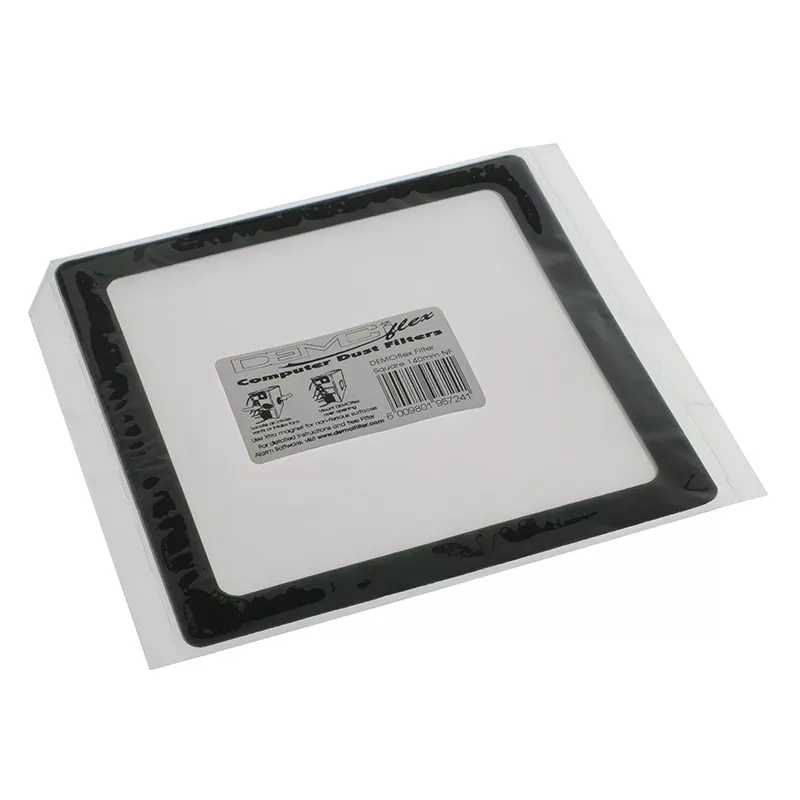 DEMCiflex stoffilter 140 mm, vierkant – zwart/zwart