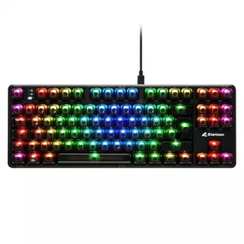Mechanisch gaming-toetsenbord Sharkoon Crystal Shark zwart DE met RGB-verlichting