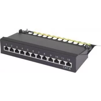 Patchpanel Renkforce 12-poorts CAT6, 1U-rack, model 001485575