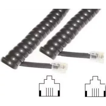 Telefoonkabel e+p T 15 2 m zwart
