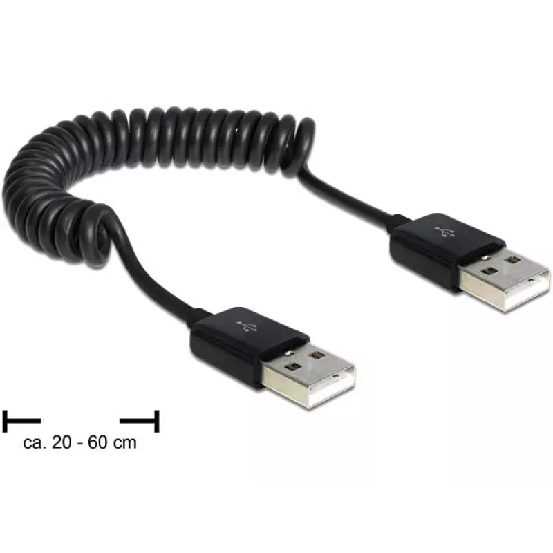 USB-kabel DeLOCK 83239 USB 2.0 0,6 m zwart