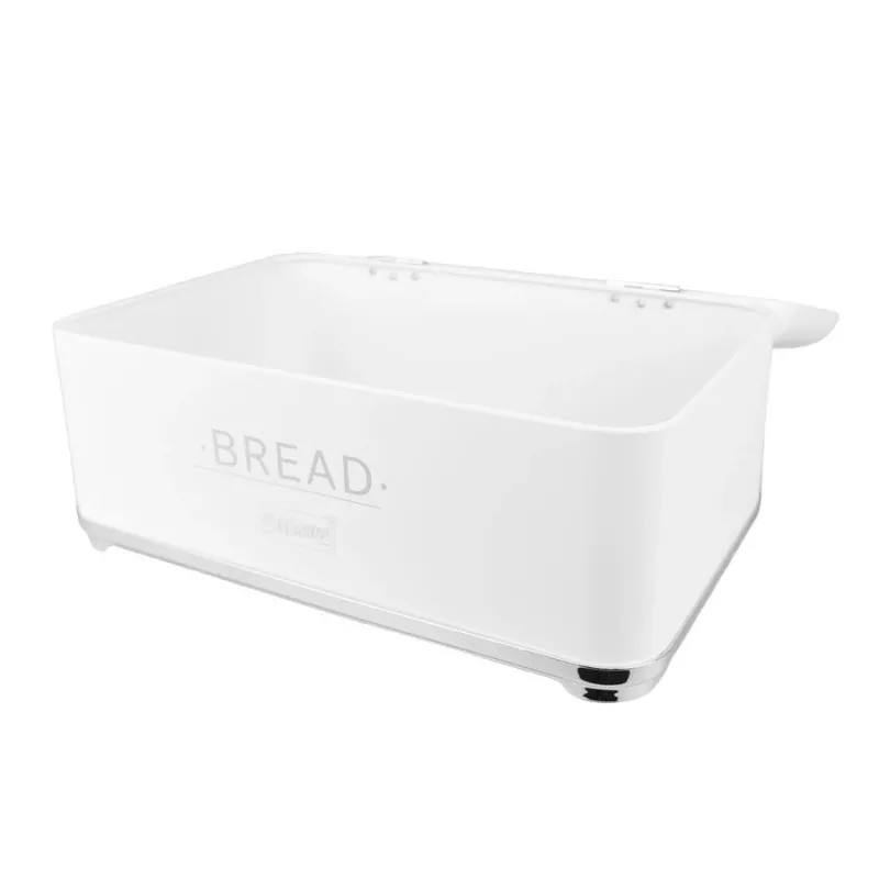 Broodtrommel Maestro MR1677-AR-W – rechthoekig roestvrij staal, wit, 340×220×160 mm