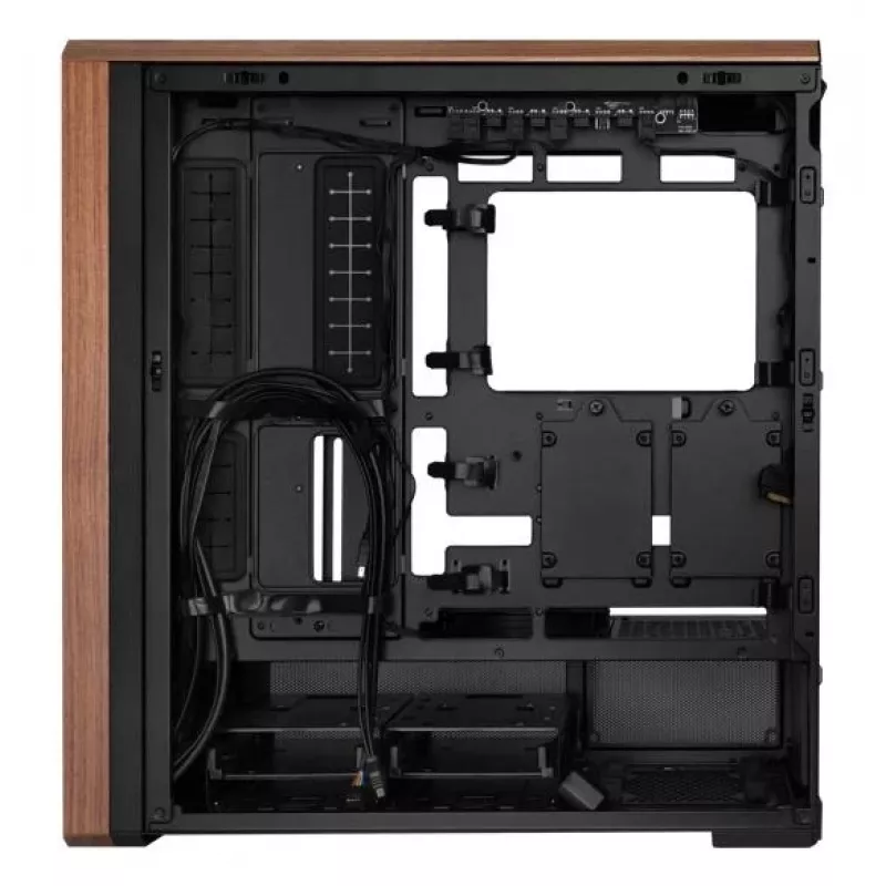 PC-behuizing Lian Li Lancool LAN217X midi tower zwart, hout
