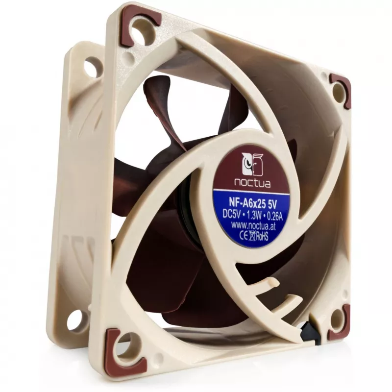 Computerbehuizingsventilator Noctua NF-A6x25 5V — 60 mm, 3000 tpm, 29,2 m³/h, wit
