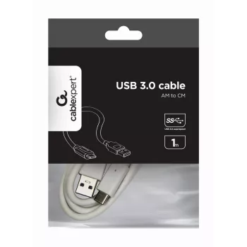 USB-datakabel Gembird USB A naar USB C 1 m, USB 3.2 Gen 1, wit