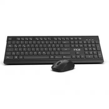 Inca IWS-519 toetsenbord muis inclusief Office RF draadloos QWERTY Turks zwart