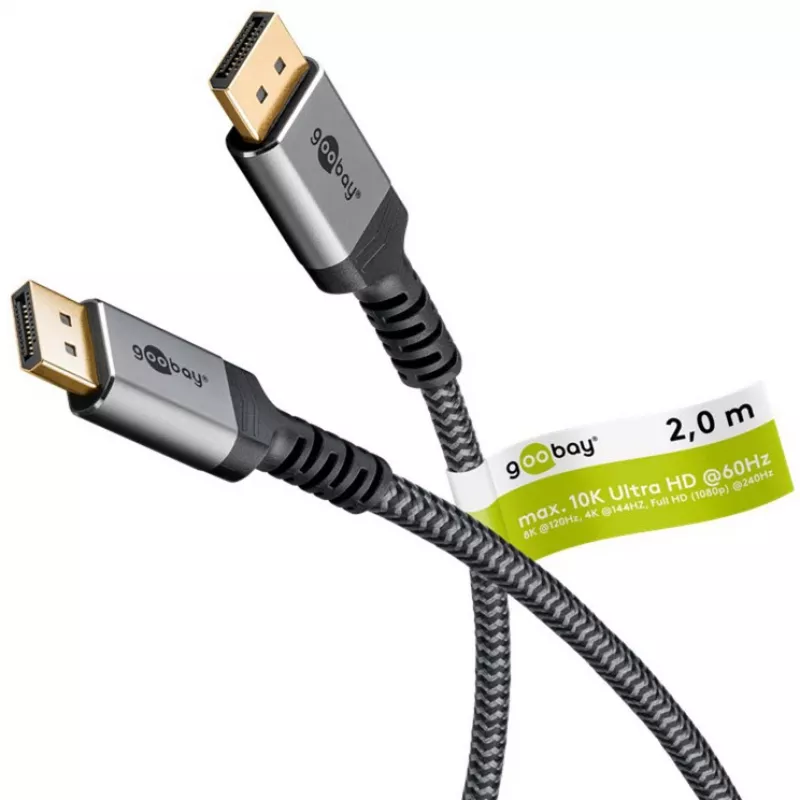 Goobay DisplayPort-kabel 2.0/2.1, 54 Gbit/s | 75680 | DisplayPort naar DisplayPort