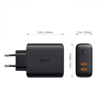 AUKEY PA-D2 oplader voor mobiele apparaten 36W zwart binnen