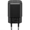 Wandlader GOOBAY 75333 — universele AC-USB-C-oplader voor binnen, 2x USB-C, 35 W, zwart