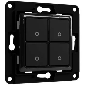 Light Switch Shelly Switch 4 kunststof zwart