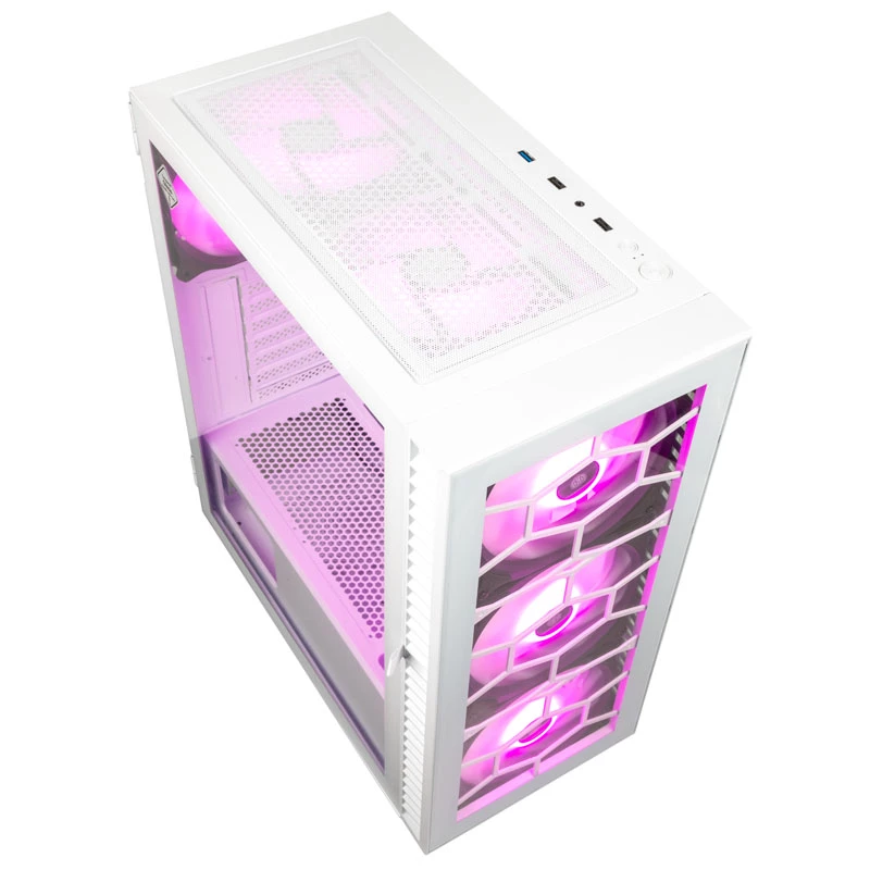 Kolink Observatory HF Glass ARGB Midi-Tower - wit