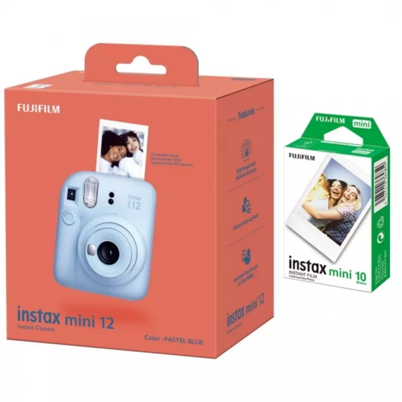 Fujifilm | Instax Mini 12 camera + Instax Mini Glossy (10-pack) | pastelblauw | 800