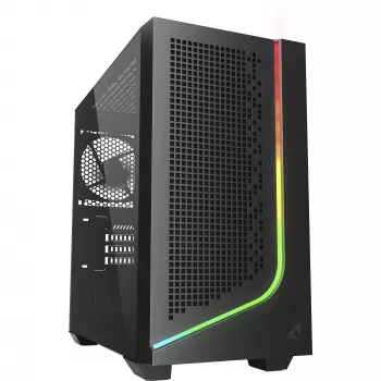 Pc-behuizing Sharkoon J1000 ARGB mATX — mid-tower Micro-ATX-behuizing met ARGB-verlichting