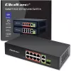 Ethernet switch QOLTEC 52297 PoE RJ45 met PoE-uplink en SFP-poort