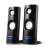 Bekabelde 2-weg-pc-luidspreker Audiocore AC860, 2.0 kanalen, 4 W RMS, USB-voeding, 3,5 mm ingang, zwart