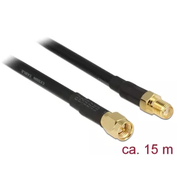 DeLOCK 15m CFD200 coaxkabel SMA