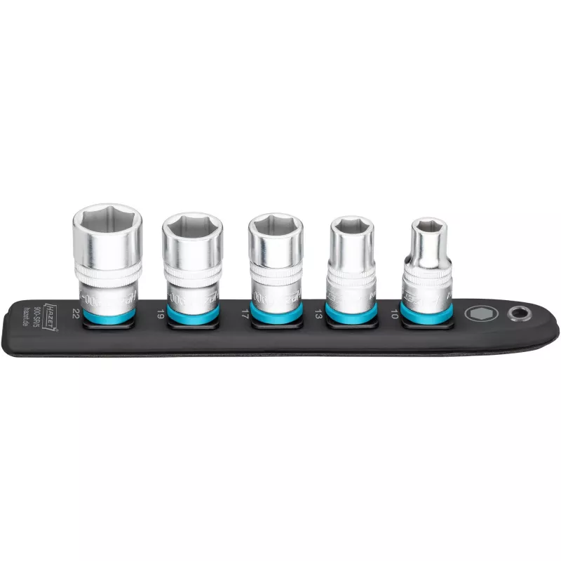 Dopsleutelset Hazet 900-SR/5 1/2 inch aandrijving zeskant dopsleutels SW 10–22, 5-delig