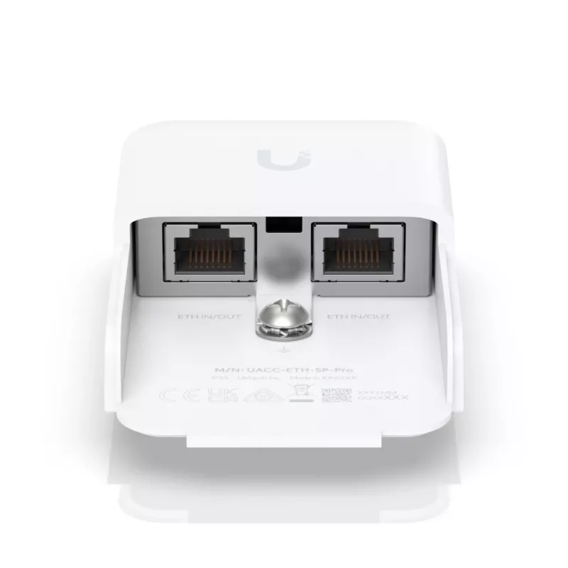 Ethernet-overspanningsbeveiliging UBIQUITI UACC-ETH-SP-Pro — 10 Gbit/s, 600 V, polycarbonaat, wit