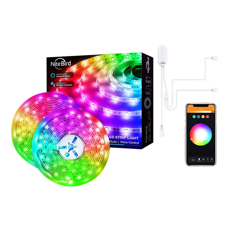 LED-lichtband NiteBird SL3 van gosund | nitebird — smart WiFi RGB, 2×5 m, Tuya